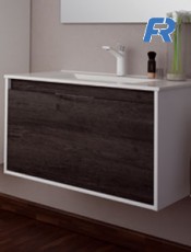 Grandes descuentos en este último modelo de mueble Altea suspendido Blanco/Ebony. Muebles de baño para colgar.