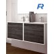 Mueble de baño ALTEA Suspendido Doble Seno Blanco/Ebony