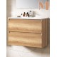 Mueble de baño Valencia Arizona, diseño suspendido con 2 cajones; moderno, funcional y perfecto para optimizar espacios