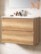 Mueble de baño Valencia Arizona, diseño suspendido con 2 cajones; moderno, funcional y perfecto para optimizar espacios