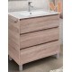  Muebles de baño ALTHEA de 3 cajones Haya