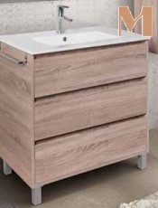  Muebles de baño ALTHEA de 3 cajones Haya