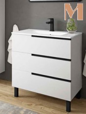 Sin duda, esta la mejor compra que hará será este increíble mueble Royal al suelo con patas blanco. Muebles para baño baratos.