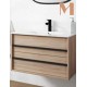 .. Muebles lavabo moderno EGEO Roble Sanoma Suspendido.