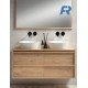 Muebles de baño modernos Laura colgados: Elegancia y funcionalidad combinadas en un diseño contemporáneo. Doble seno