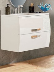 Descubre este increíble mueble Murano suspendido de Campoaras. ¿Dónde comprar muebles de baño en Madrid?