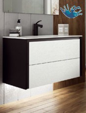 Disfruta de este original modelo de mueble Tanit suspendido Campoaras. muebles de baño sin patas.