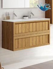 Nuestro mejor secreto es este increíble mueble Terra suspendido Campoaras. Armarios de baño para colgar.