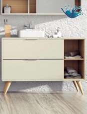 Mueble de baño VINTASS 2 Cajones y caja derecha con patas Campoaras