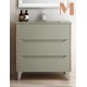 Mueble de Baño GOBI 3 cajones y patas Roble Ocre-Verde Álamo