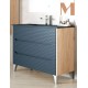 Mueble de Baño GOBI con patas Roble Ocre/Azul Lavanda