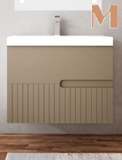 Mueble de baño SONGO suspendido 2 cajones Moka