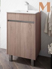 Mueble de baño con patas NEGANO 2 puertas Haya