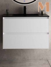 Mueble de baño PORTUS Suspendido 2 Cajones Blanco Mate