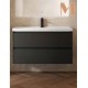 Mueble baño suspendido PORTUS 2 cajones Antracita