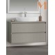 Mueble de Lavabo PORTUS suspendido 2 cajones Greige