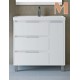 Mueble baño 3 cajones con puerta VERÍN Blanco Brillo