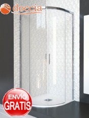 Mampara de ducha semicircular 2 fijas + 2 correderas LILLE Doccia.