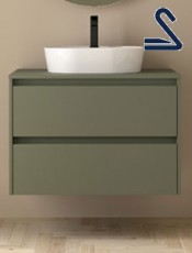 Mueble de baño suspendido NOJA 80 cm Green Satin