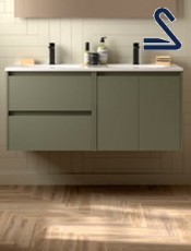 Mueble de baño suspendido NOJA 120 cm Toscana Green Satín