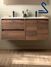 Mueble baño suspendido NOJA 120 cm Toscana Nogal Maya