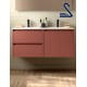Mueble de baño suspendido NOJA 120 cm Toscana Red Satín