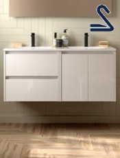 Mueble baño suspendido NOJA 120 cm Toscana White Gloss