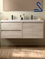 Mueble de baño suspendido NOJA 140 cm Toscana Natural