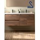 Mueble baño suspendido NOJA 140 cm Toscana Nogal Maya