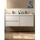Mueble de baño suspendido NOJA 140 cm Toscana Blanco Mate