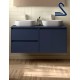 Mueble de lavabo suspendido NOJA 120 cm posar Azul Mate