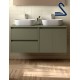 Mueble de lavabo suspendido NOJA 120 cm posar Verde Mate