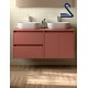 Mueble de lavabo suspendido NOJA 120 cm posar Rojo Mate