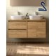Mueble de lavabo suspendido NOJA 120 cm posar Roble África
