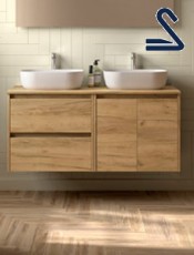 Mueble de lavabo suspendido NOJA 120 cm posar Roble África