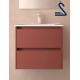 Mueble de baño suspendido NOJA 60 cm Rojo Mate