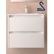 Mueble de baño suspendido NOJA 60 cm Blanco Brillo