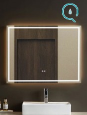 Espejo con luz LED BAKÚ para baño moderno: iluminación eficiente, elegante y funcional. Ideal para espacios pequeños 