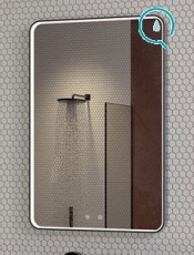 Espejo marco metálico Led DELHI