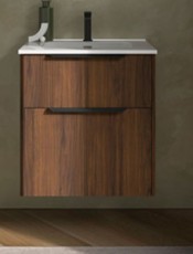 Mueble de baño suspendido LUVA 60 cm Nogal Maya