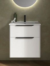 Mueble de baño suspendido LUVA 60 cm Blanco Mate