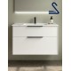 Mueble de baño suspendido LUVA 100 cm Blanco Mate
