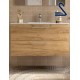 Mueble de baño suspendido SILANE 100 cm Roble Africa