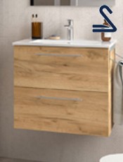 Mueble de baño suspendido SILANE 60 cm Roble África