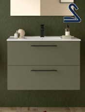 Mueble de baño suspendido SILANE 80 cm Verde Mate