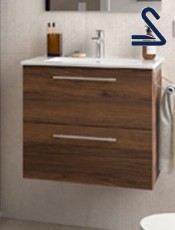 Mueble de baño suspendido SILANE 60 cm Nogal Maya