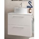 Mueble de baño suspendido SILANE 60 cm lavabo de posar Blanco Mate