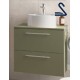 Mueble de baño suspendido SILANE 60 cm lavabo de posar Verde Mate