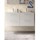 Mueble de baño suspendido SILANE 120 cm doble seno Blanco Mate