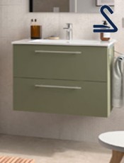 Mueble de baño suspendido SILANE 60 cm Verde Mate